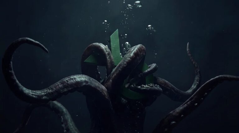 Tentacles wrapped around the MonkeyFish logo, representing conversion rate optimisation